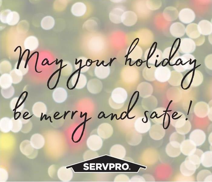 Text over twinkling lights with SERVPRO logo